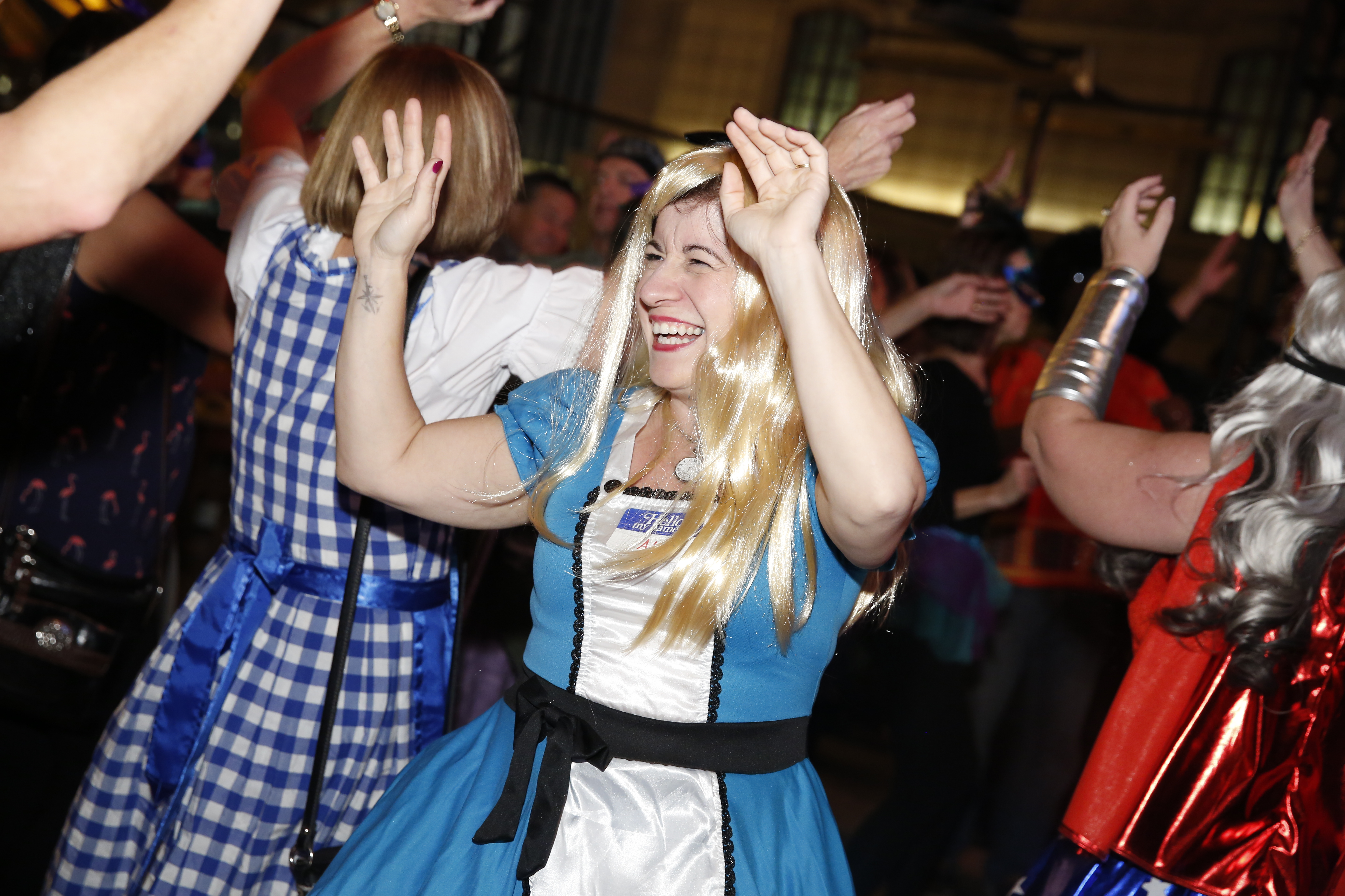 Costumed attendees at a past ASCP Annual Meeting party